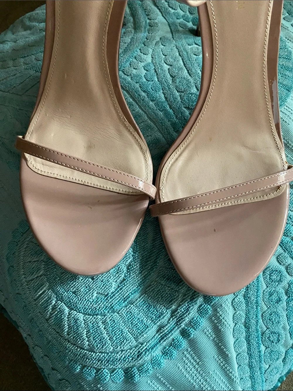 Stuart Weitzman Blush Pink Ankle-Strap Stiletto Sandals